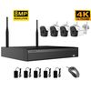 Комплект відеоспостереження бездротовий wifi на 4 камери Longse WIFI3604DE4FK800, 8 Мегапікселів, 4K Ultra HD