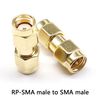 SMA перехідник коннектор з RP-SMA male на SMA male зі штирьком з 1-ї сторони