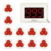 Система виклику офіціанта бездротова з LCD дисплеєм - оповісником Retekess T114 + 10 кнопок