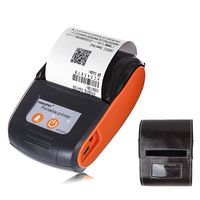 Мобільний термопринтер чеків для смартфона bluetooth Goojprt PT-210, pos принтер + чохол, помаранчевий