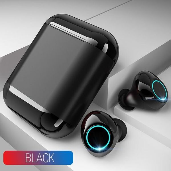Бездротові bluetooth навушники Tomkas S7-TWS, чорний бокс, Чорний