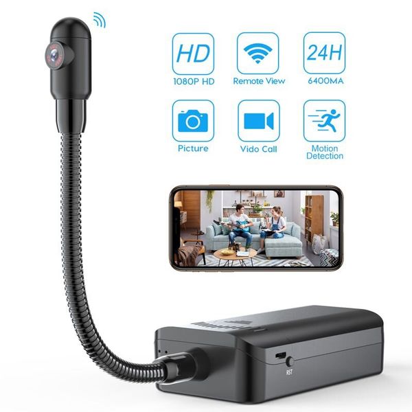 Міні камера wifi бездротова з виносним об'єктивом на шлейфі Konlen GG601, Full HD 1080P, c великим акумулятором до 20 годин роботи