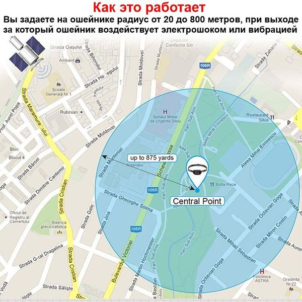 GPS електронний паркан для собак - електронашийник Dog Fence EF851V, радіус 20 - 800 метрів, вплив вібрацією, зображення 12