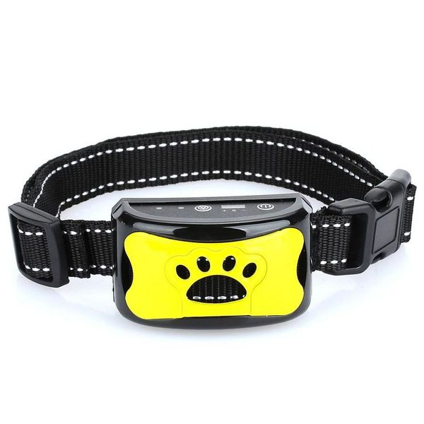 Нашийник антилай ультразвуковий вібраційний для маленьких собак Pecute Y-7, жовтий, зображення 6