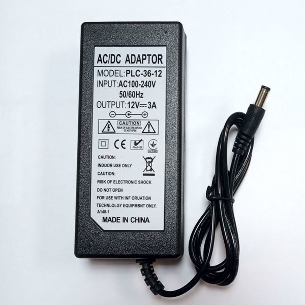 Блок живлення для камер відеоспостереження 12 вольт 3 Ампера 36W OEM PLC-36-12, зображення 3