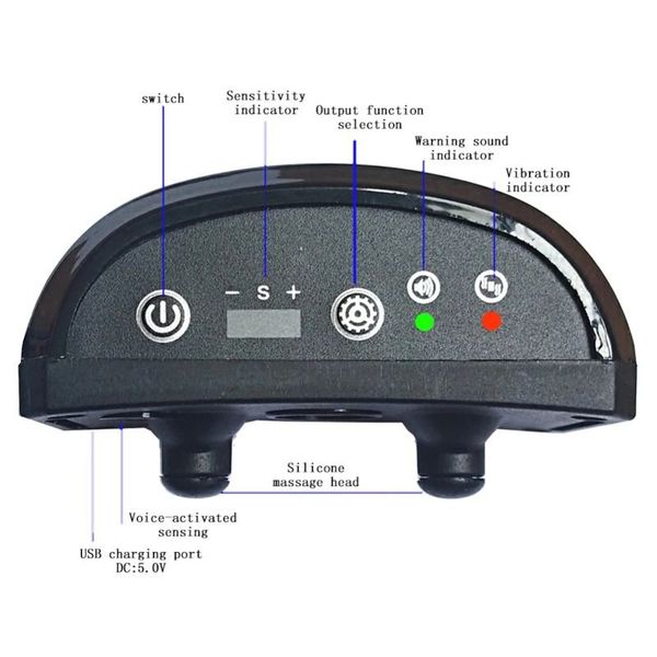 Нашийник антилай ультразвуковий вібраційний для маленьких і середніх собак Pecute Y-7, блакитний, зображення 2