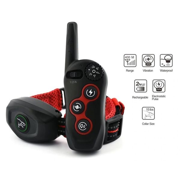 Електронний ошийник для дресирування собак + антилай 2 в 1 Dobe DB 400 (розмір S 23-33 см), зображення 2