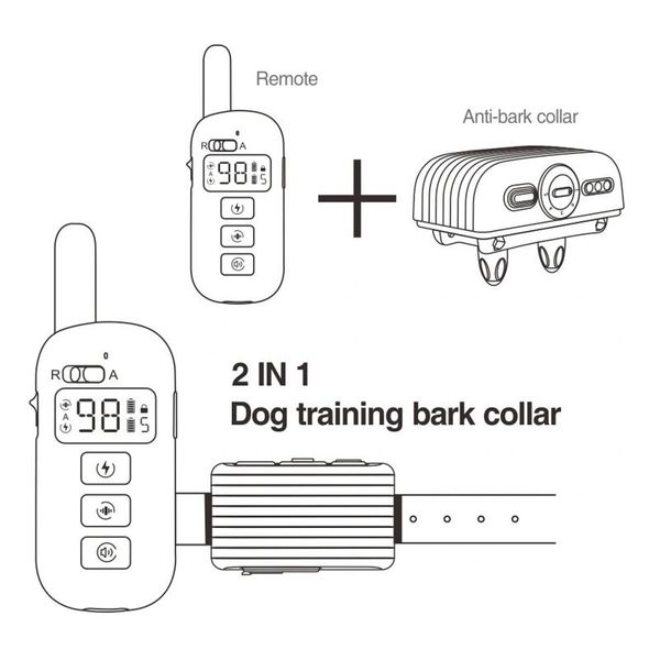 Електронний ошийник для собаки для дресирування + антилай 2 в 1 Dobe DB 500, червоний ремінець, зображення 5