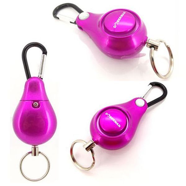 Персональна кишенькова сигналізація сирена для самооборони Doberman Security SE-0120, фіолетова, зображення 3