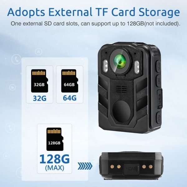 Нагрудний відеореєстратор поліцейський на одяг Boblov WN9, FullHD 1080P, 170 градусів, 8 годин запису (вдосконалена версія), зображення 5