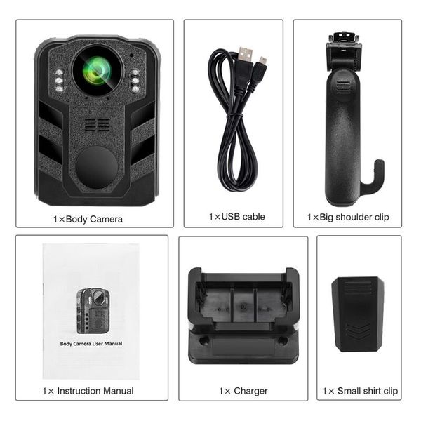 Нагрудний відеореєстратор поліцейський на одяг Boblov WN9, FullHD 1080P, 170 градусів, 8 годин запису (вдосконалена версія), зображення 7