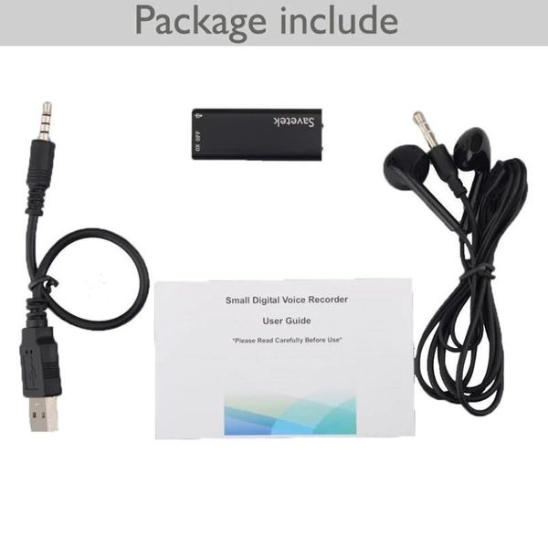 Міні диктофон з активацією голосом Savetek R01, 8 Гб, Mp3, VOX, 8 годин запису, зображення 7