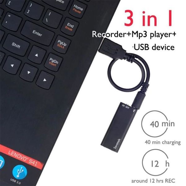 Міні диктофон з активацією голосом Savetek R01, 8 Гб, Mp3, VOX, 8 годин запису, зображення 6