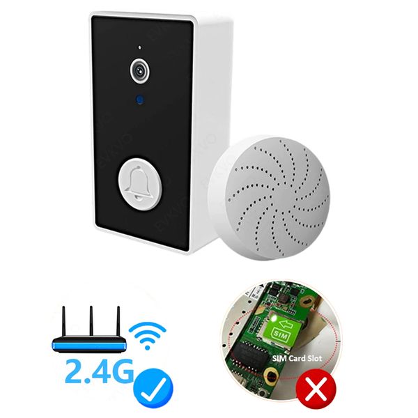 Відеодомофон Wifi на батарейках ААА з окремим бездротовим USB дзвінком Nectronix YE-B-01, зображення 6