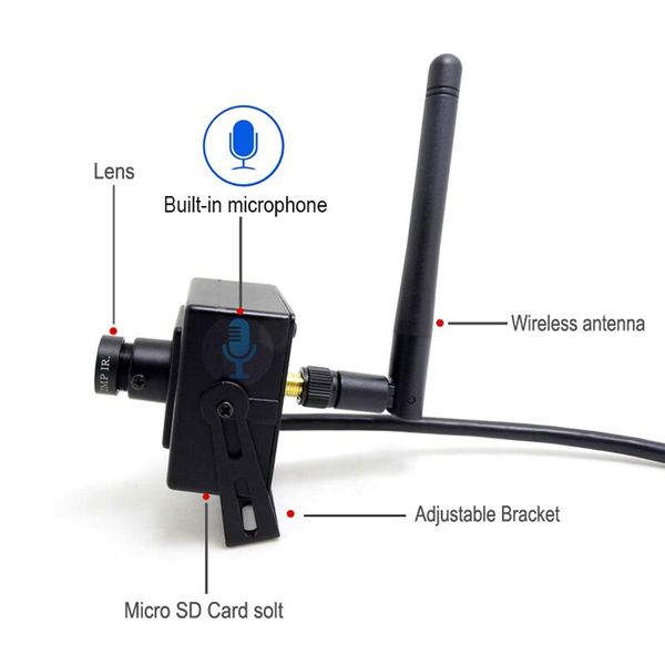 Міні wifi камера з датчиком руху і мікрофоном Jienuo 407SW, 2 мегапікселя HD1080P, металева, зображення 2