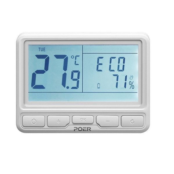 Бездротовий термостат для теплої підлоги або обігрівача Poer PTC16, з бездротовим терморегулятором, зображення 2