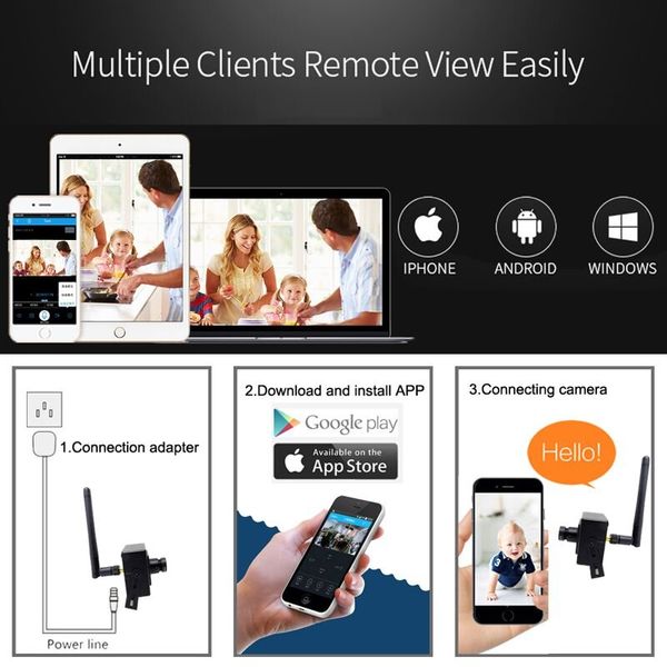 Міні wifi камера з датчиком руху і мікрофоном Jienuo 407SW, 2 мегапікселя HD1080P, металева, зображення 7