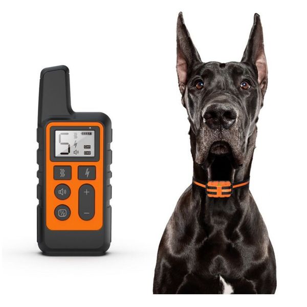 Електронашийник для собак дресирувальний Pet DTC-500 водонепроникний, дальність до 500 метрів, помаранчевий, зображення 2