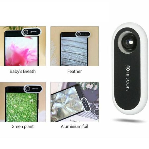 Мікроскоп для телефону смартфону зі збільшенням до 400x Tipscope TS-V1 c 2-ма зразками, зображення 4