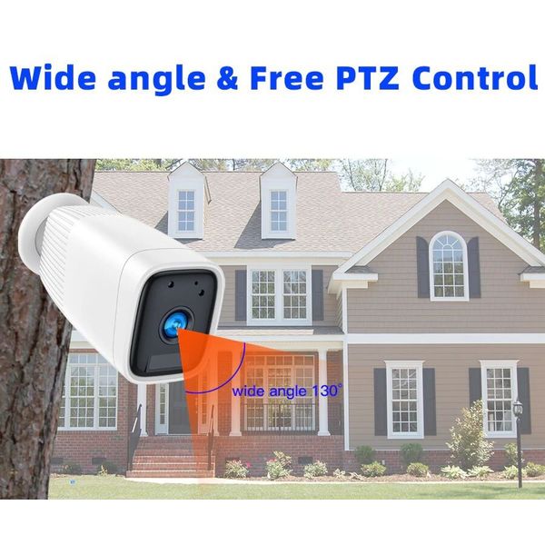 Wifi камера з величезним акумулятором 12000 мАг, до 1 місяця автономної роботи Nectronix ZC-PC206, вулична, із записом на SD до 128 Гб (біла), зображення 4