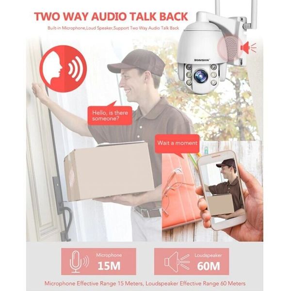 4G камера відеоспостереження з СІМ картою поворотна PTZ c 5X зумом Baovision 4G50M24AS, 5 мегапікселів, вулична, 3G, зображення 5