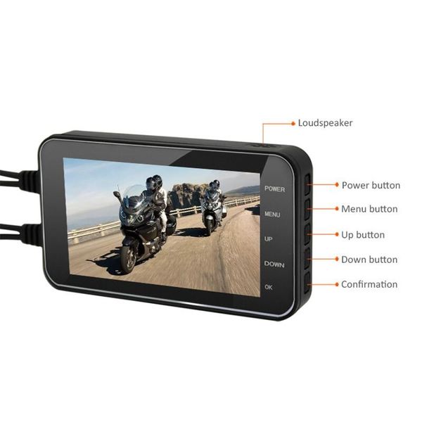 Відеореєстратор для мотоцикла на 2 камери, захищений від вологи FHD 1080P, wifi, G-sensor, датчик руху, зображення 2 Відеореєстратор для мотоцикла на 2 камери, захищений від вологи FHD 1080P, wifi, G-sensor, датчик руху, зображення 2