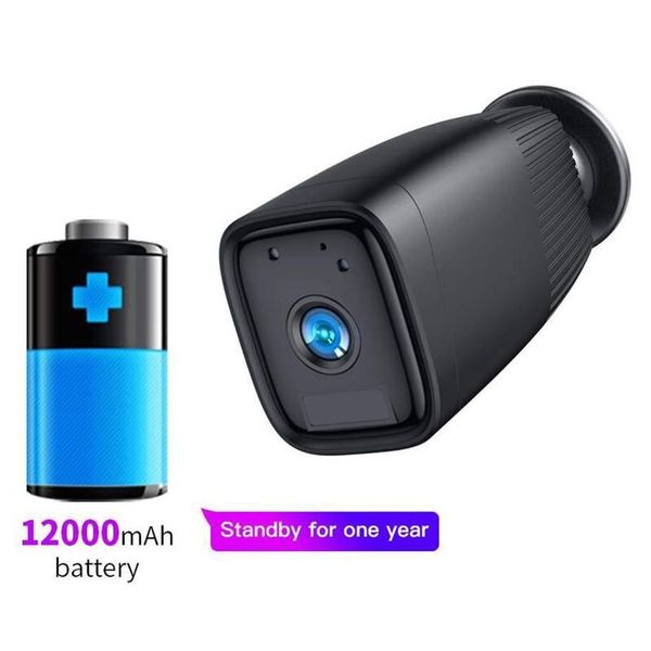 Wifi камера з величезним акумулятором 12000 мАг, до 1 місяця автономної роботи Nectronix ZC-PC206, вулична, із записом на SD до 128 Гб (чорна), зображення 3