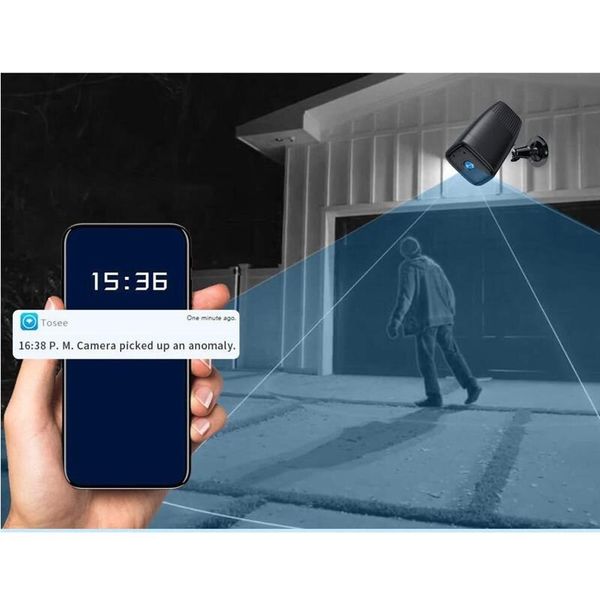 Wifi камера з величезним акумулятором 12000 мАг, до 1 місяця автономної роботи Nectronix ZC-PC206, вулична, із записом на SD до 128 Гб (чорна), зображення 5