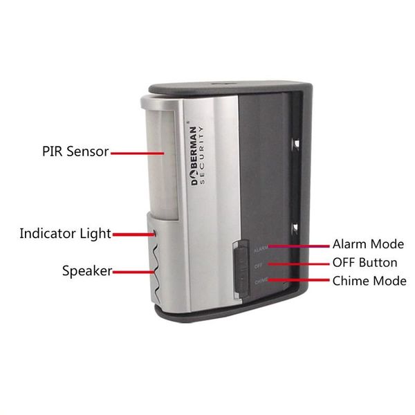 Автономний датчик руху з вбудованою сиреною 100 дБ Doberman Security SE-0104, регульований, зображення 3