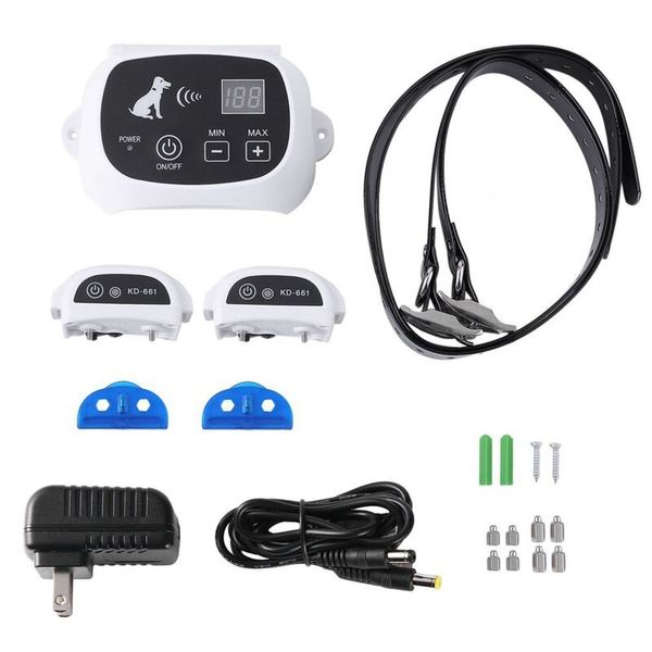 Бездротовий електронний паркан для собак Pet KD-661 з 2-ма нашийниками, білий, зображення 7