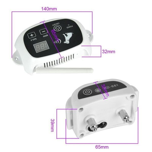 Бездротовий електронний паркан для собак Pet KD-661 з 2-ма нашийниками, білий, зображення 6