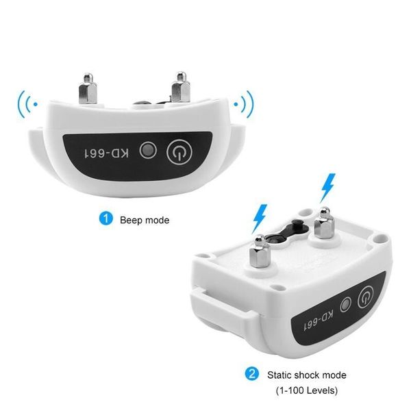 Бездротовий електронний паркан для собак Pet KD-661 з 3-ма нашийниками, білий, зображення 4