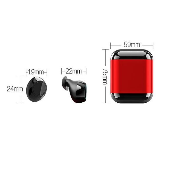 Бездротові bluetooth навушники Tomkas S7-TWS, червоний бокс, зображення 6