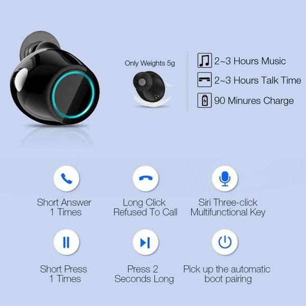 Бездротові bluetooth навушники Tomkas S7-TWS, червоний бокс, зображення 5