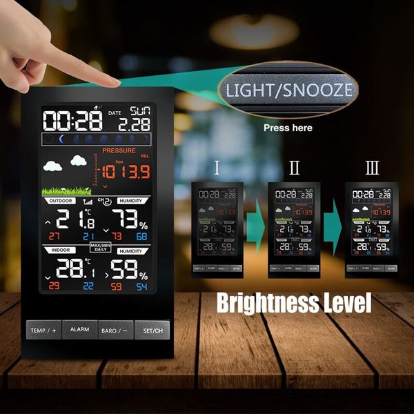 Домашня метеостанція з бездротовим датчиком, гігрометром і барометром Vlike VL2810, зображення 6