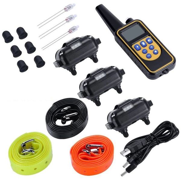 Електронашийник для собак дрессирувальний Pet DTC-800 з 3-ма нашийниками для 3-х собак, зображення 7