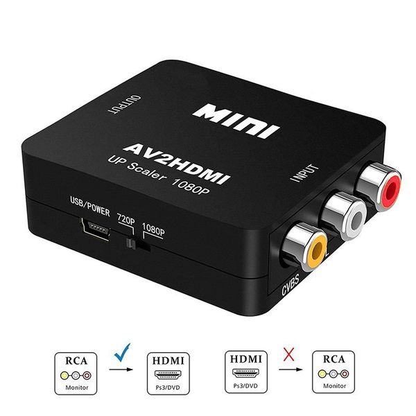 AV to HDMI конвертер відеосигналу + аудіо Full HD 1080P Felkin AV2HDMI, зображення 2