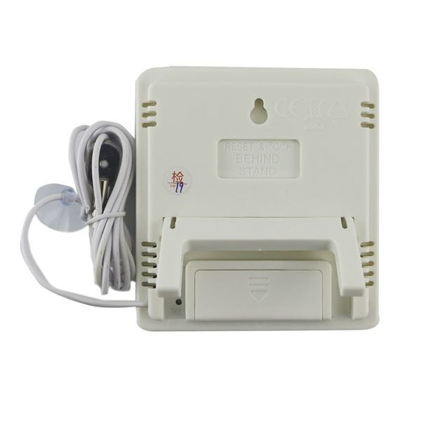 Електронний цифровий термометр гігрометр з виносним датчиком і годинником Ketontek НТС-2, зображення 5