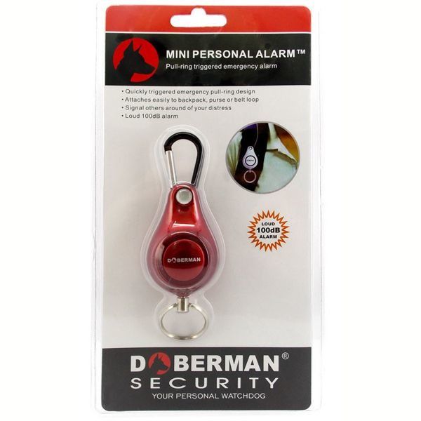 Персональна кишенькова сигналізація сирена для самозахисту Doberman Security SE-0120, червона, зображення 2