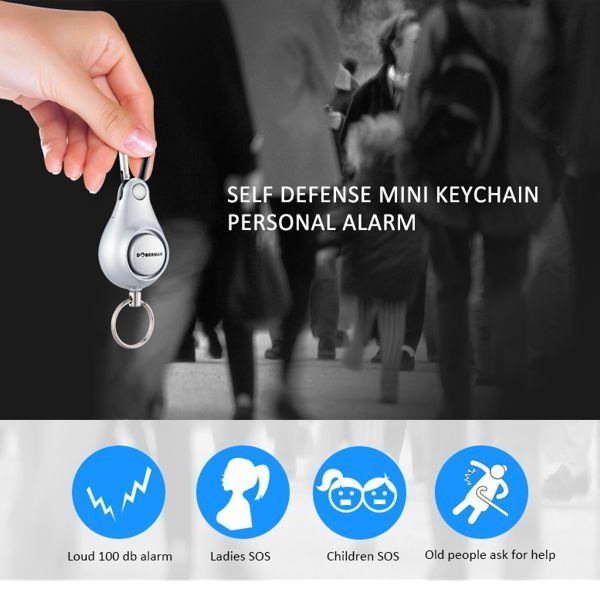 Персональна кишенькова сигналізація сирена Doberman Security SE-0120, срібна, зображення 5