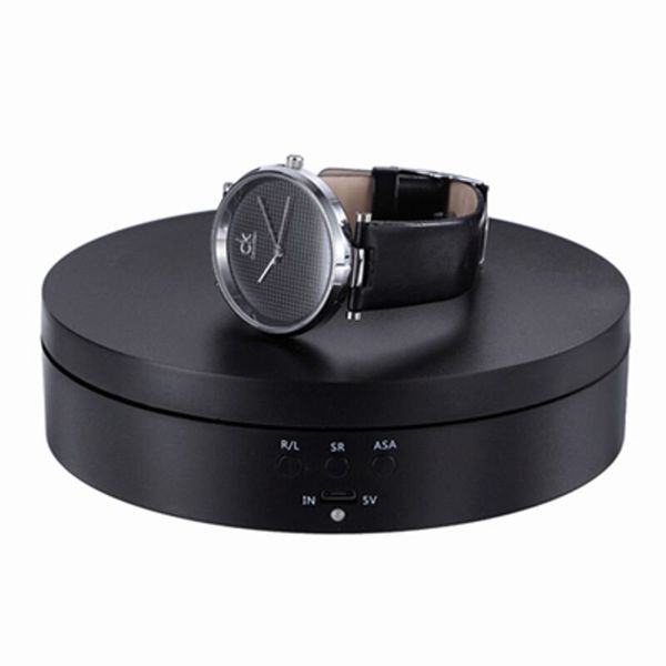 Поворотний стіл для предметної фотозйомки і демонстрації предметів з 3-ма швидкостями Bakeey 13B, діаметром 13 см, чорний, зображення 2