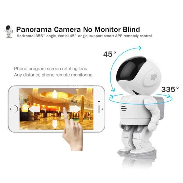 Wifi камера робот Hiseeu QC3-C, 2 мегапікселя, 1080P, поворотна, бездротова, датчик руху, запис, зображення 3