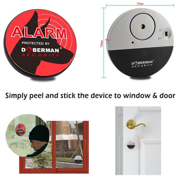 Сигналізація з датчиком вібрації і сиреною 100 дБ Doberman Security SE-0106, вібро сигналізація, зображення 4