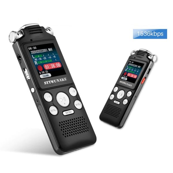 Цифровий диктофон з таймером для запису голосу Sttwunake V59, стерео, 8 Гб, чорний, зображення 2