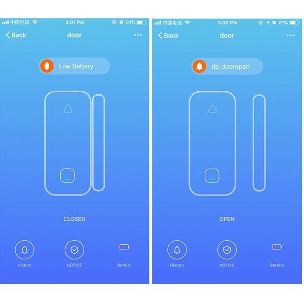 Розумний wifi датчик відкриття дверей або вікон Konlen KL-WD001, Iphone & Android App, зображення 4