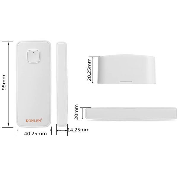 Розумний wifi датчик відкриття дверей або вікон Konlen KL-WD001, Iphone & Android App, зображення 2