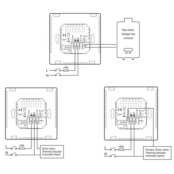 WiFi термостат для котла - терморегулятор з LCD дисплеєм POER PTC20, зображення 5