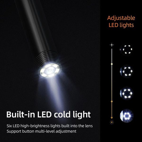 Ендоскоп автомобільний технічний з дисплеєм 4.3" Inscam 113, 1 камера, 8 мм діаметр, 5 метрів, зображення 4