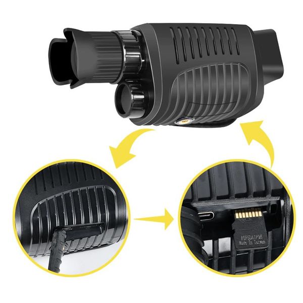Монокуляр нічного бачення ПНБ Nectronix NVM-300 на акумуляторі, запис, 5Х зум, підсвітка до 200м., зображення 2