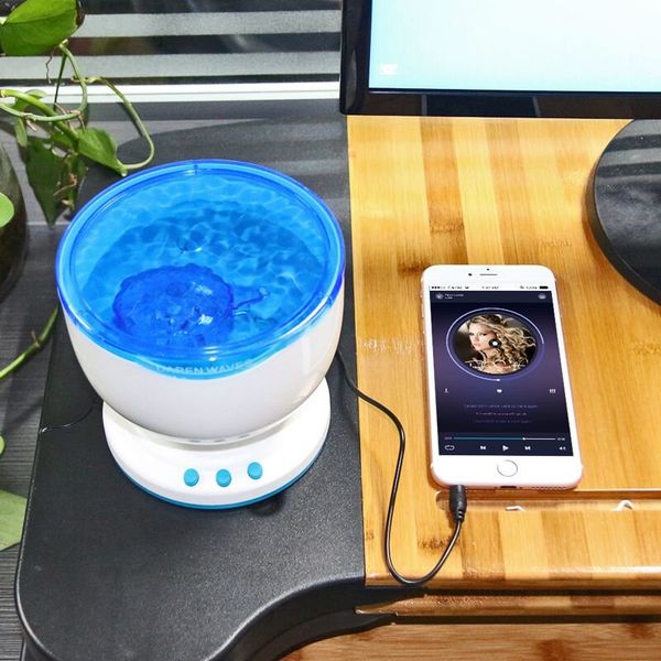 Нічник проектор морські хвилі Daren Waves, c динаміком для підключення смартфона або ПК, зображення 3